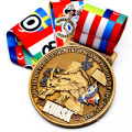 China Herstellung Großhandel Billig Kein Mindestbestellwert Custom Metal Gold Award Marathon Running Custom Sport Medal